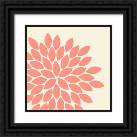 Flower Burst I Black Ornate Wood Framed Art Print with Double Matting by Robinson, Tamara