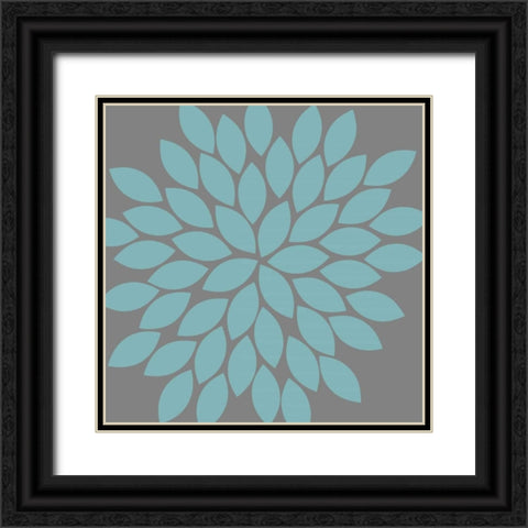 Flower Burst II Black Ornate Wood Framed Art Print with Double Matting by Robinson, Tamara