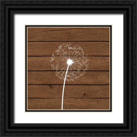 Brown Dandelion I Black Ornate Wood Framed Art Print with Double Matting by Robinson, Tamara