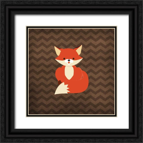 Fox II Black Ornate Wood Framed Art Print with Double Matting by Robinson, Tamara