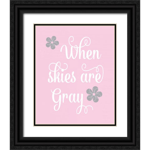 When Skies are Gray Black Ornate Wood Framed Art Print with Double Matting by Robinson, Tamara