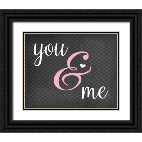 You and Me Black Ornate Wood Framed Art Print with Double Matting by Robinson, Tamara