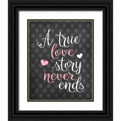 A True Love Story Black Ornate Wood Framed Art Print with Double Matting by Robinson, Tamara