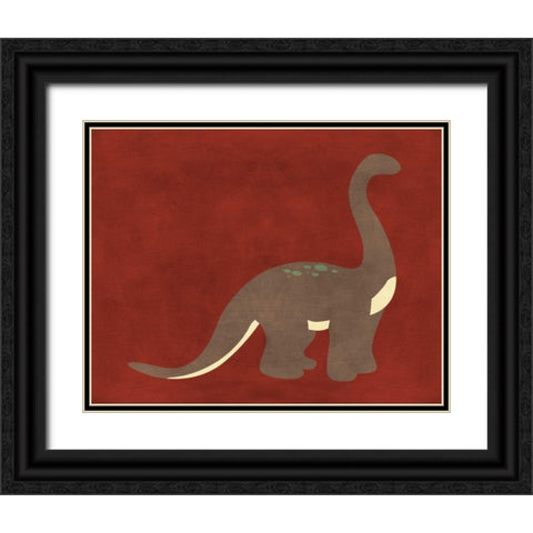Dino III Black Ornate Wood Framed Art Print with Double Matting by Robinson, Tamara
