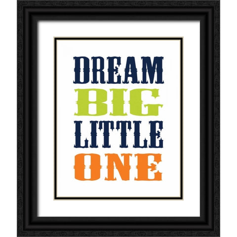 Dino Dream Big Black Ornate Wood Framed Art Print with Double Matting by Robinson, Tamara