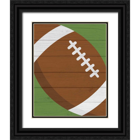 Football II Black Ornate Wood Framed Art Print with Double Matting by Robinson, Tamara