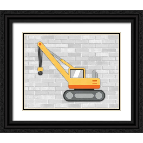 Construction IV Black Ornate Wood Framed Art Print with Double Matting by Robinson, Tamara