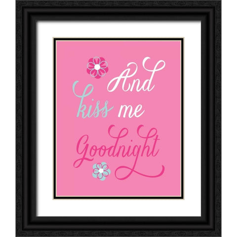 And Kiss Me Goodnight Black Ornate Wood Framed Art Print with Double Matting by Robinson, Tamara