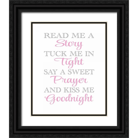 Read Me a Story Black Ornate Wood Framed Art Print with Double Matting by Robinson, Tamara