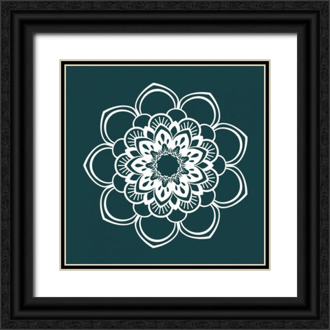 Mandala II Black Ornate Wood Framed Art Print with Double Matting by Robinson, Tamara