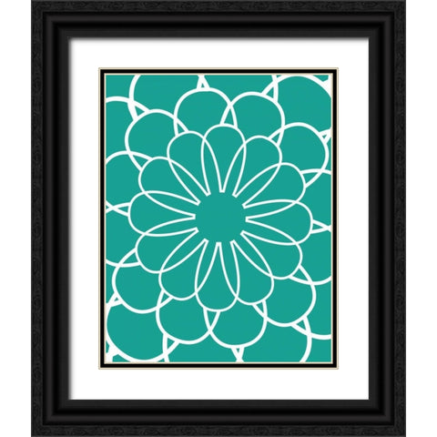 Large Flower II Black Ornate Wood Framed Art Print with Double Matting by Robinson, Tamara