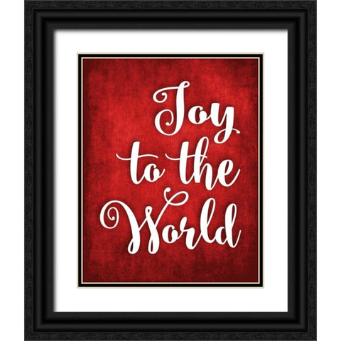 Joy to the World Black Ornate Wood Framed Art Print with Double Matting by Robinson, Tamara