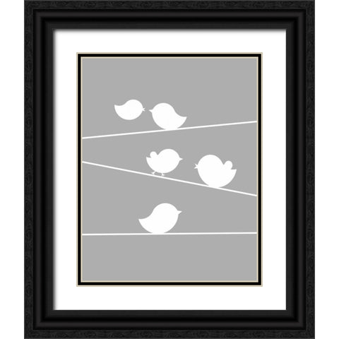 Bird on a Wife II Black Ornate Wood Framed Art Print with Double Matting by Robinson, Tamara