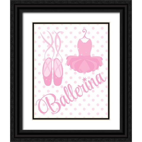 Sparkle Ballerina I Black Ornate Wood Framed Art Print with Double Matting by Robinson, Tamara