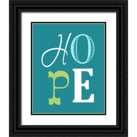 Hope Black Ornate Wood Framed Art Print with Double Matting by Robinson, Tamara