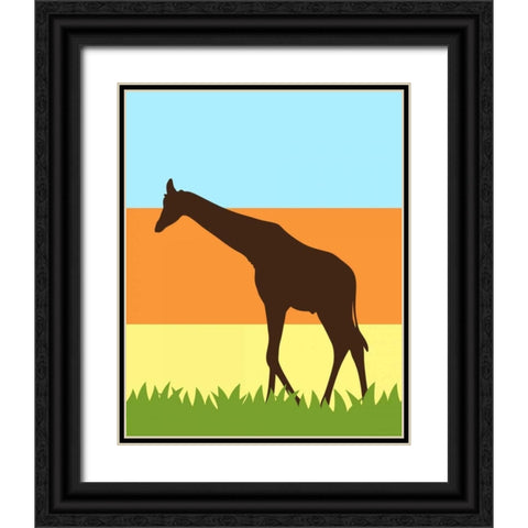 Safari II Black Ornate Wood Framed Art Print with Double Matting by Robinson, Tamara