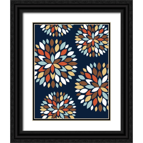 Flower Petal Burst IV Black Ornate Wood Framed Art Print with Double Matting by Robinson, Tamara