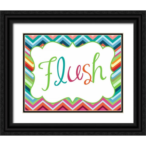 Colorful Flush Black Ornate Wood Framed Art Print with Double Matting by Robinson, Tamara