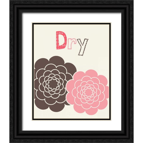 Flower Dry Black Ornate Wood Framed Art Print with Double Matting by Robinson, Tamara