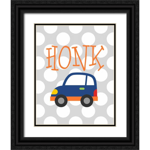 Car Honk Black Ornate Wood Framed Art Print with Double Matting by Robinson, Tamara