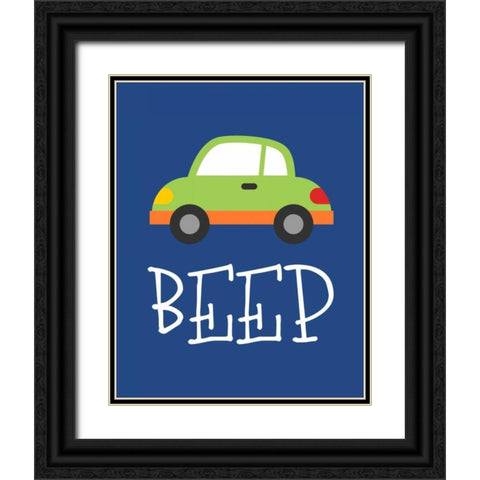 Car Beep Black Ornate Wood Framed Art Print with Double Matting by Robinson, Tamara
