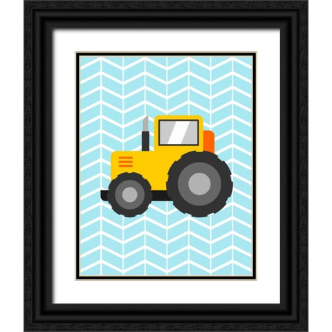 Construction Truck I Black Ornate Wood Framed Art Print with Double Matting by Robinson, Tamara