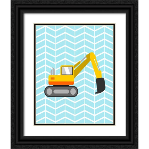 Construction IV Black Ornate Wood Framed Art Print with Double Matting by Robinson, Tamara