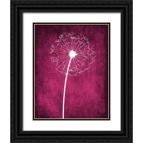 Grunge Dandelion III Black Ornate Wood Framed Art Print with Double Matting by Robinson, Tamara