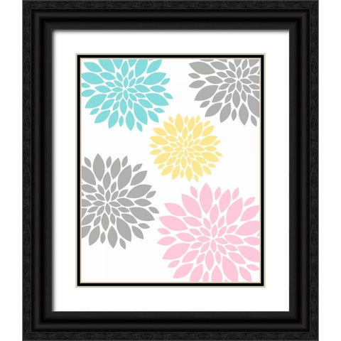 Flowers Black Ornate Wood Framed Art Print with Double Matting by Robinson, Tamara