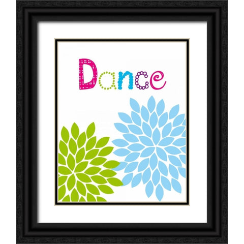 Dance Flower Black Ornate Wood Framed Art Print with Double Matting by Robinson, Tamara