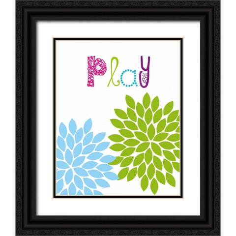 Play Flower Black Ornate Wood Framed Art Print with Double Matting by Robinson, Tamara