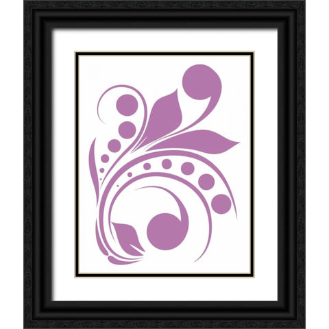 Swirl I  Black Ornate Wood Framed Art Print with Double Matting by Robinson, Tamara