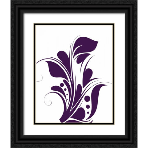 Swirl II Black Ornate Wood Framed Art Print with Double Matting by Robinson, Tamara