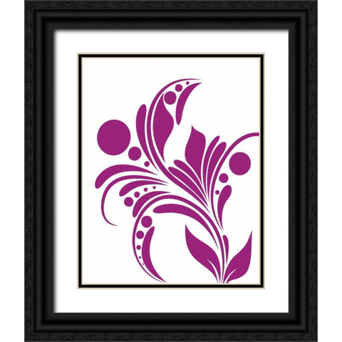 Swirl III Black Ornate Wood Framed Art Print with Double Matting by Robinson, Tamara