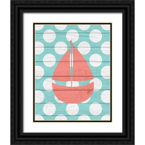 Nautical Sailboat Black Ornate Wood Framed Art Print with Double Matting by Robinson, Tamara