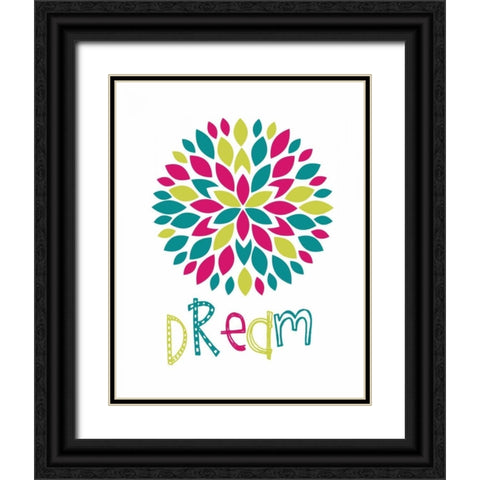 Dream Flower Burst Black Ornate Wood Framed Art Print with Double Matting by Robinson, Tamara