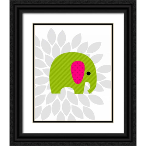 Elephant Flower I Black Ornate Wood Framed Art Print with Double Matting by Robinson, Tamara