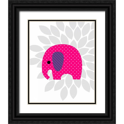 Elephant flower II Black Ornate Wood Framed Art Print with Double Matting by Robinson, Tamara