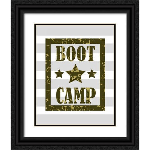 Boot Camp Black Ornate Wood Framed Art Print with Double Matting by Robinson, Tamara
