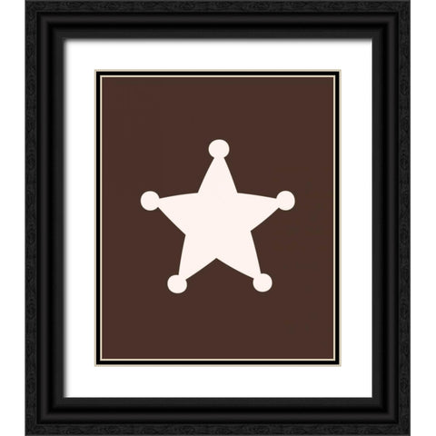 Cowgirl Sheriff Black Ornate Wood Framed Art Print with Double Matting by Robinson, Tamara