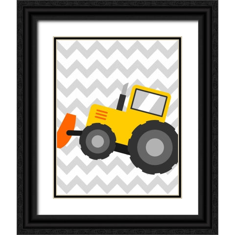 Construction Chevron I Black Ornate Wood Framed Art Print with Double Matting by Robinson, Tamara