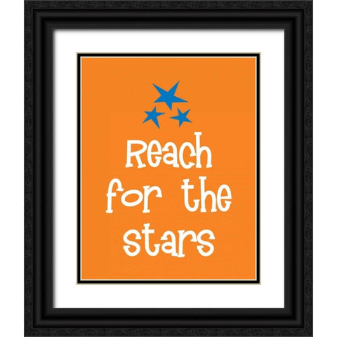 Reach for the Stars Black Ornate Wood Framed Art Print with Double Matting by Robinson, Tamara