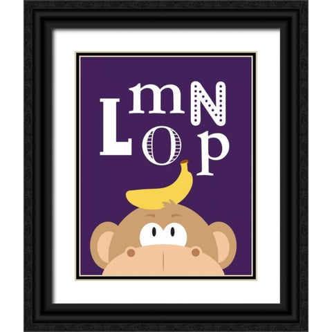 LMNOP Animals Black Ornate Wood Framed Art Print with Double Matting by Robinson, Tamara