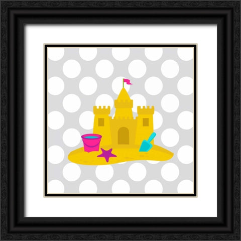 Beach Bathroom III Black Ornate Wood Framed Art Print with Double Matting by Robinson, Tamara