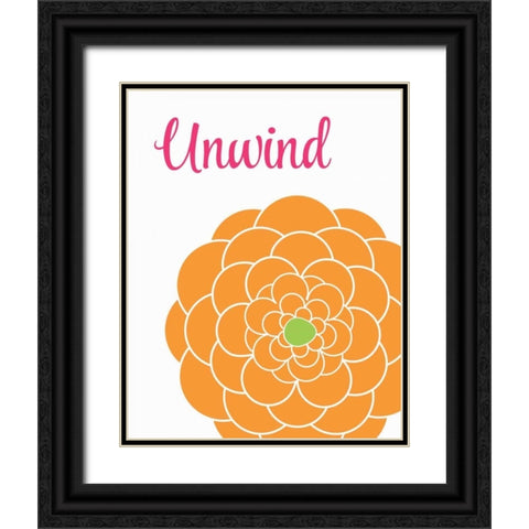 Colorful Unwind Black Ornate Wood Framed Art Print with Double Matting by Robinson, Tamara