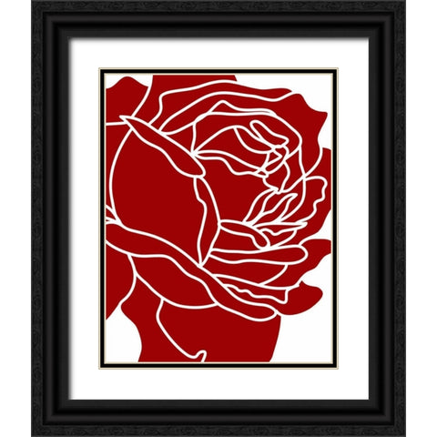 Zoom Flower I Black Ornate Wood Framed Art Print with Double Matting by Robinson, Tamara