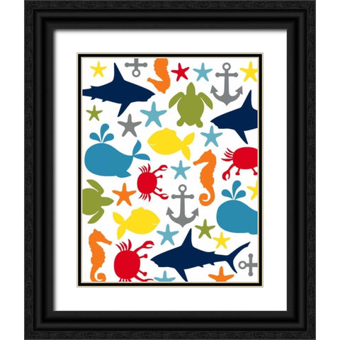 Ocean I Black Ornate Wood Framed Art Print with Double Matting by Robinson, Tamara