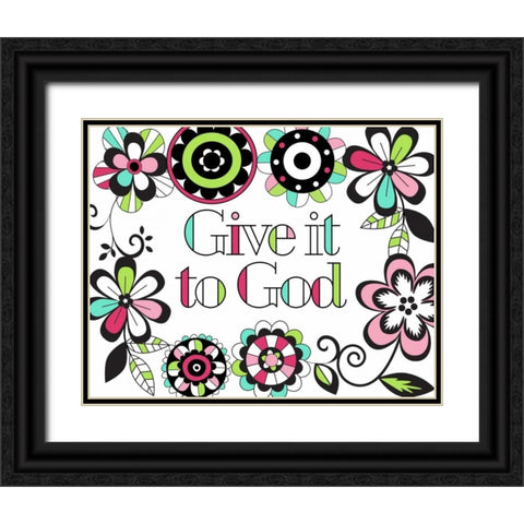 Give it to God Black Ornate Wood Framed Art Print with Double Matting by Robinson, Tamara