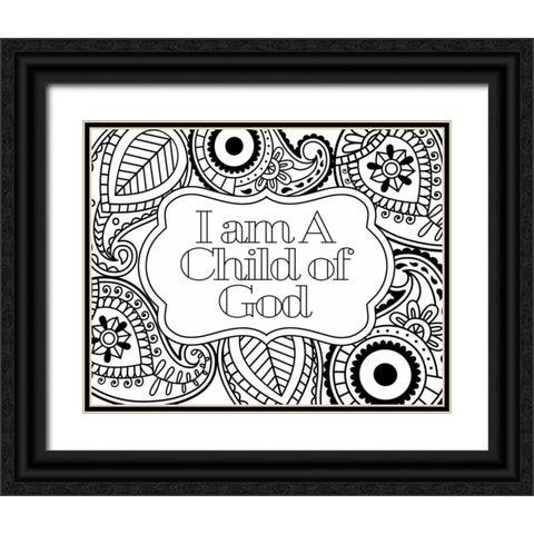 Child of God II Black Ornate Wood Framed Art Print with Double Matting by Robinson, Tamara