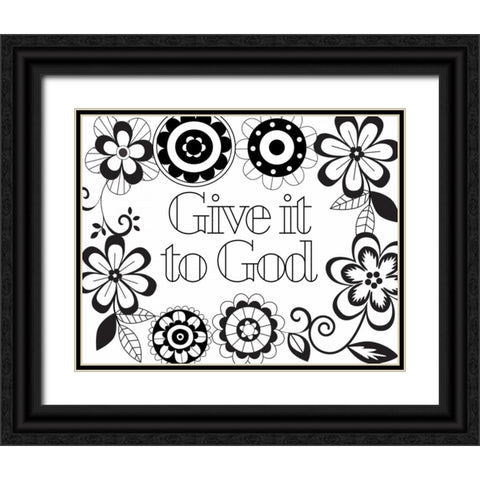 Give it to God II Black Ornate Wood Framed Art Print with Double Matting by Robinson, Tamara